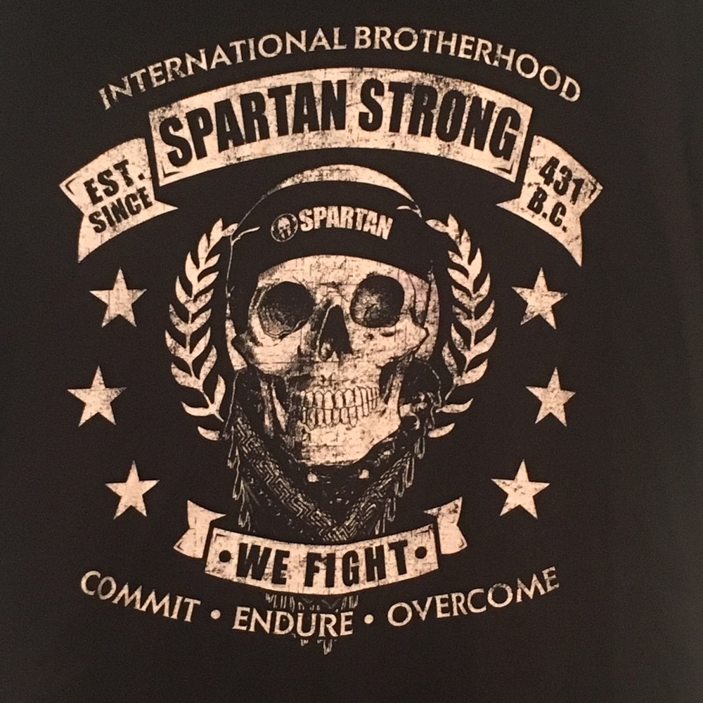 Spartan Strong Gear Black T-shirt, Size XL